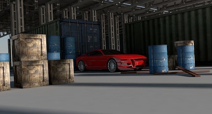 Warehouse car in Free 3D model