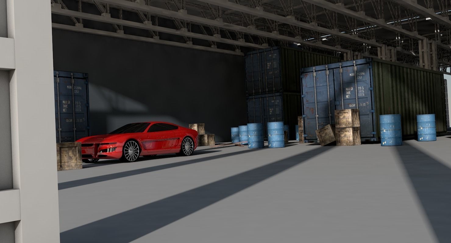 Warehouse car in Free 3D model_7