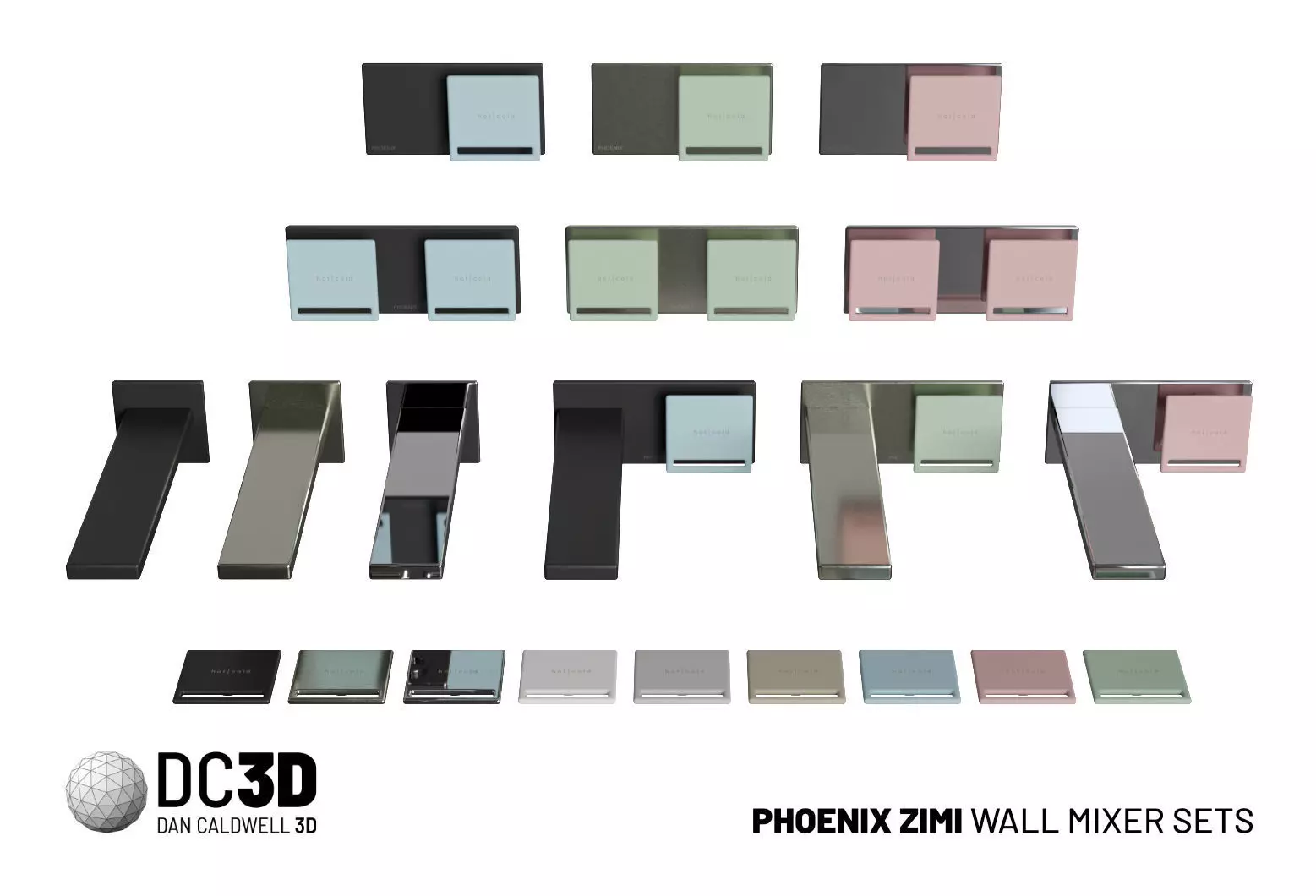 Phoenix Zimi Wall Mixer Taps 3D model_0