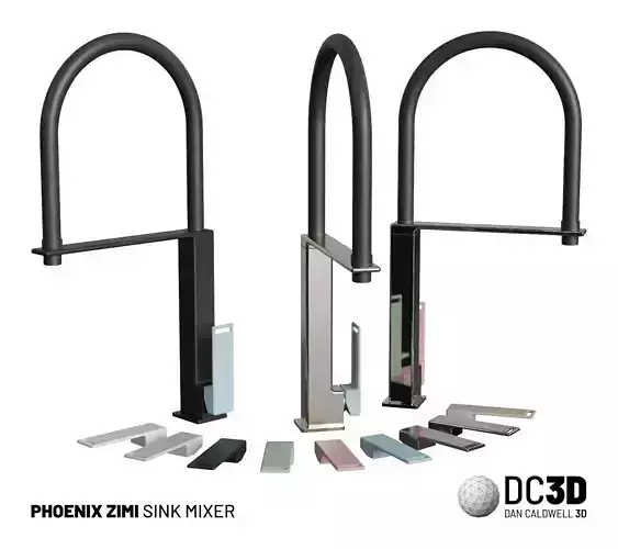 Phoenix Zimi Sink Mixer Taps 3D model