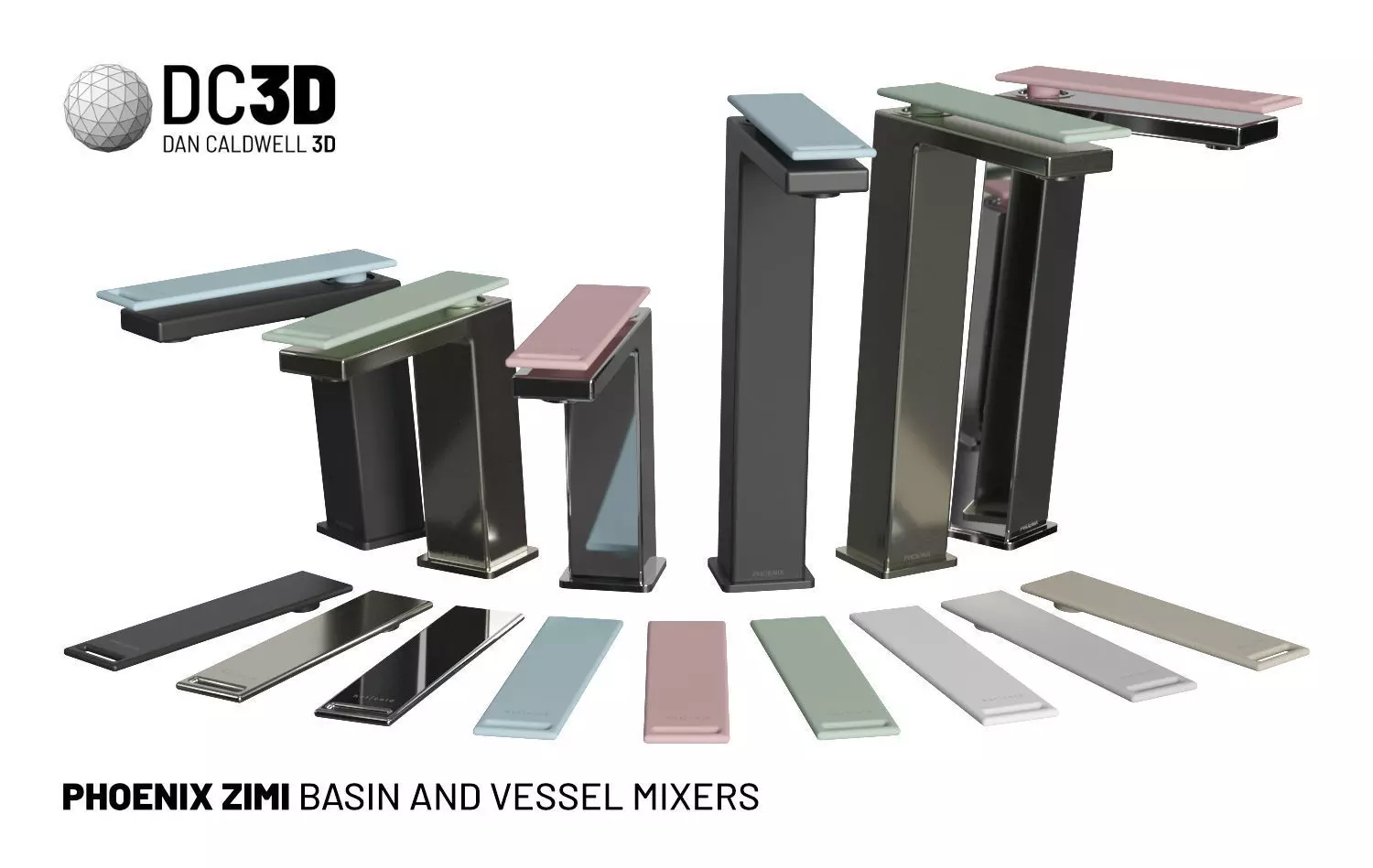 Phoenix Zimi Basin Vessel Mixer Taps 3D model_0