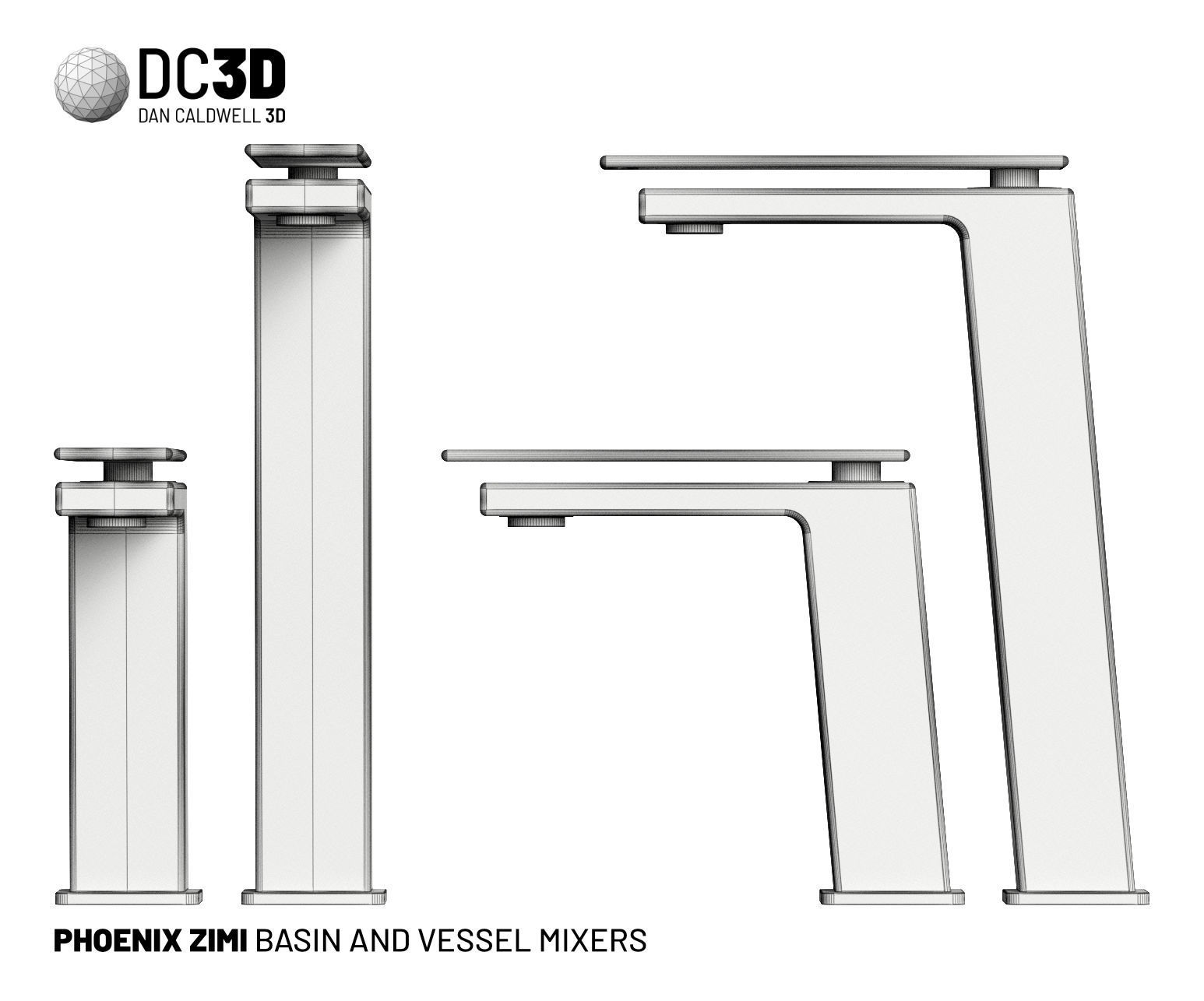 Phoenix Zimi Basin Vessel Mixer Taps 3D model_5
