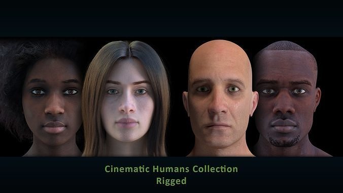 Cinematic Humans - Rigged 3D Model Collection
