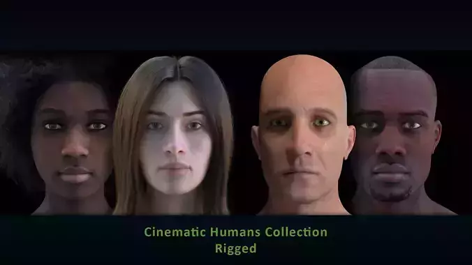 Cinematic Humans - Rigged 3D Model Collection