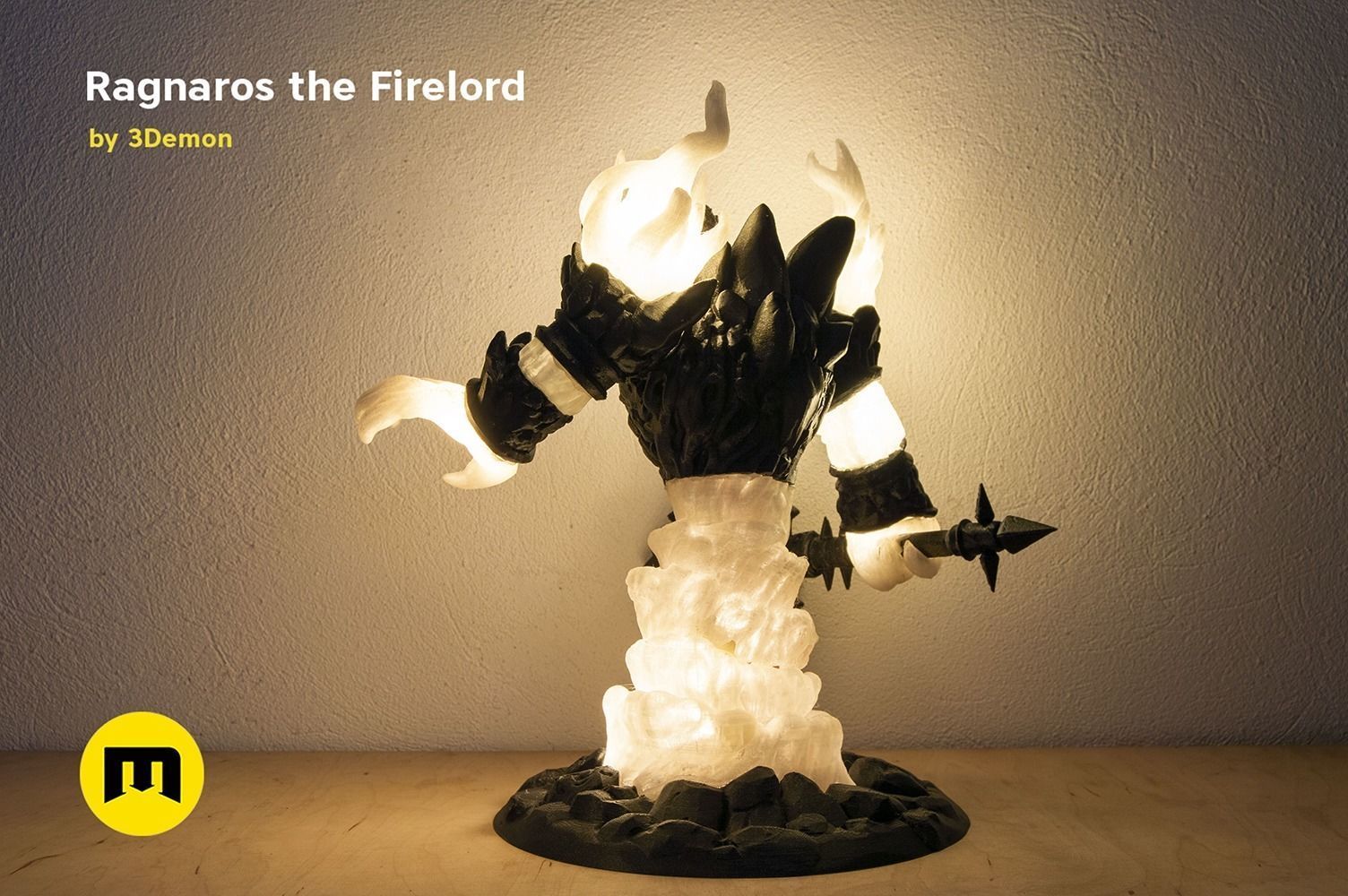 Firelord Lamp Figure Ragnaros 3D print model_10