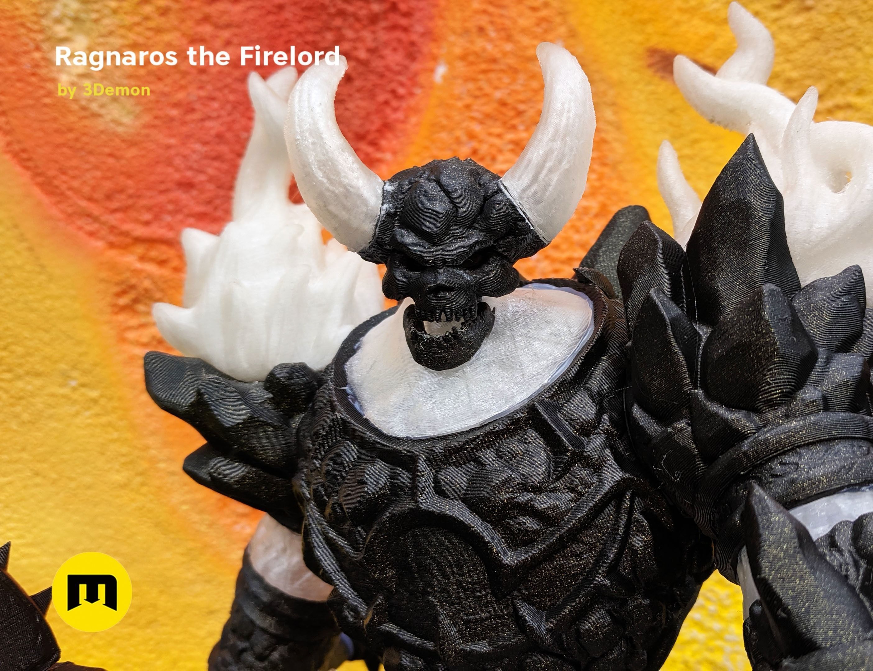 Firelord Lamp Figure Ragnaros 3D print model_6