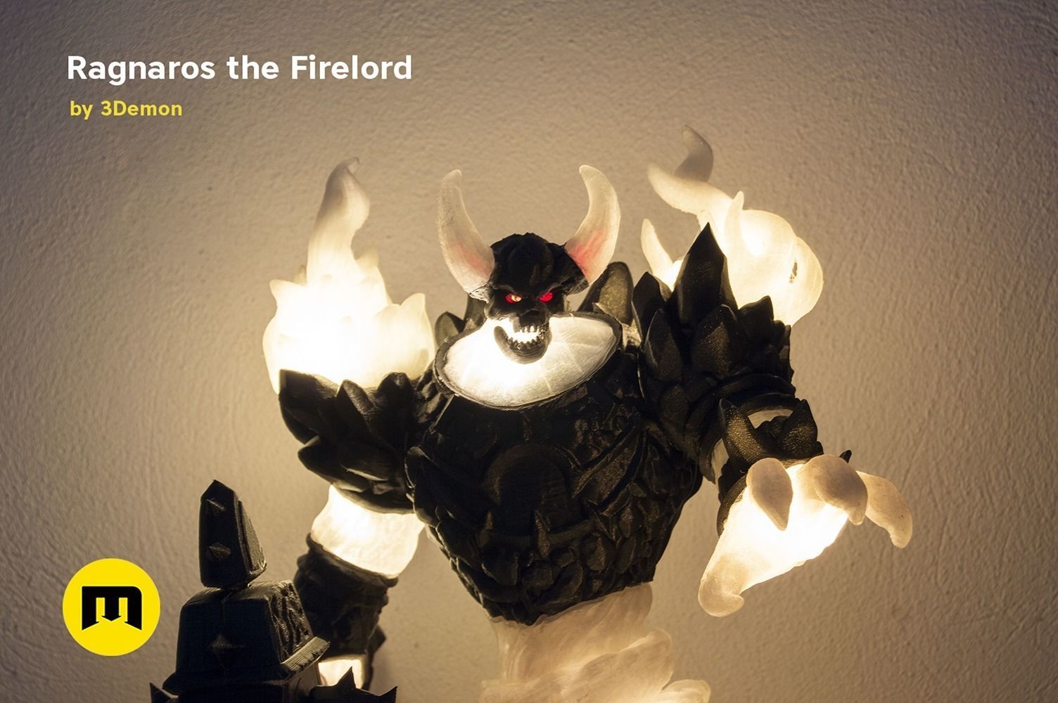 Firelord Lamp Figure Ragnaros 3D print model_14