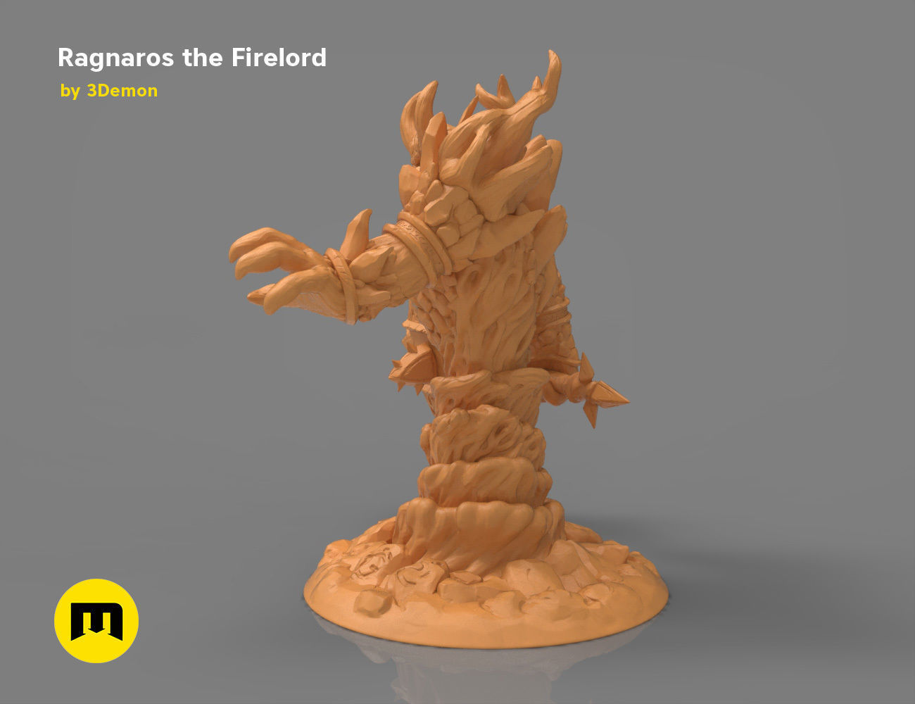 Firelord Lamp Figure Ragnaros 3D print model_39