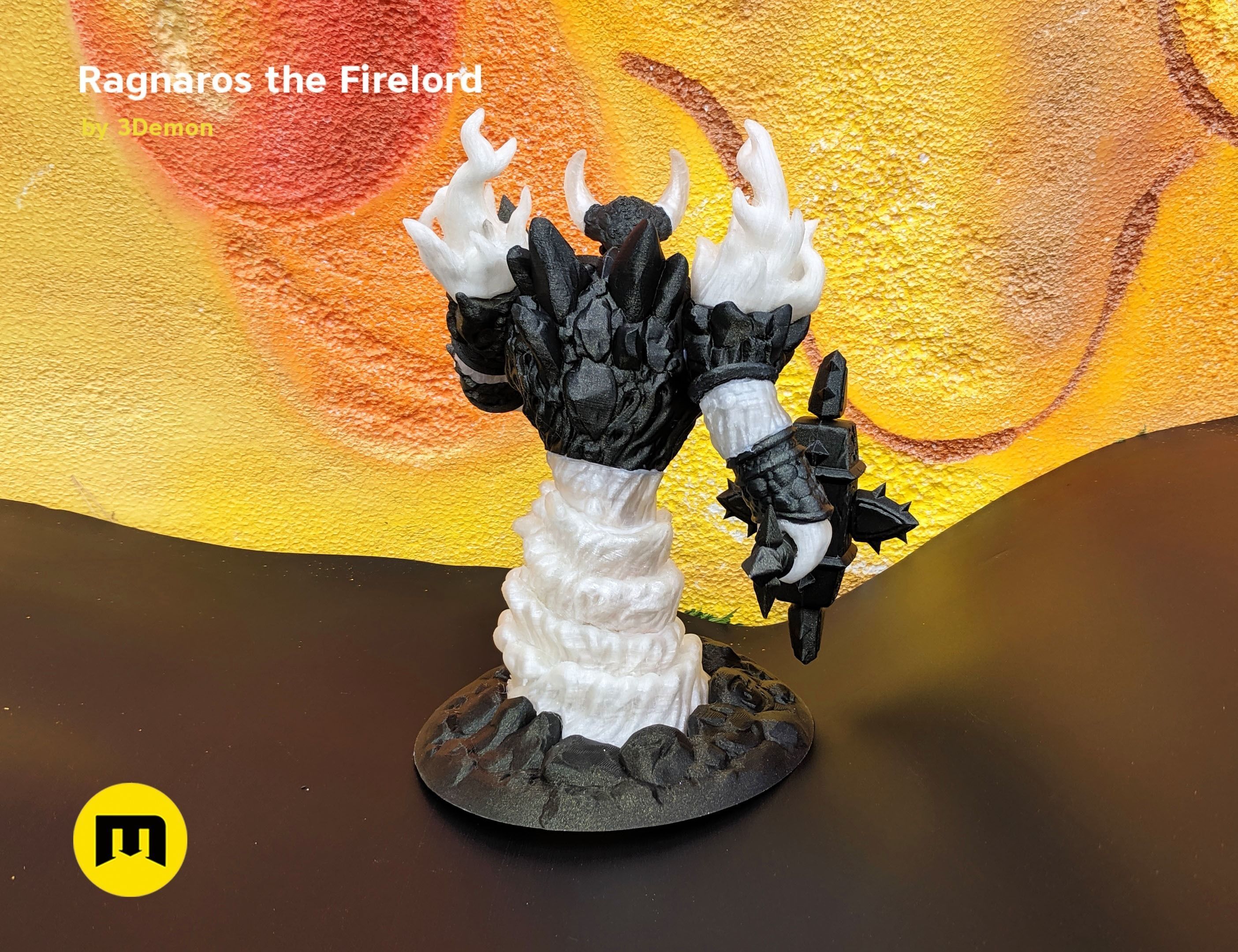 Firelord Lamp Figure Ragnaros 3D print model_4