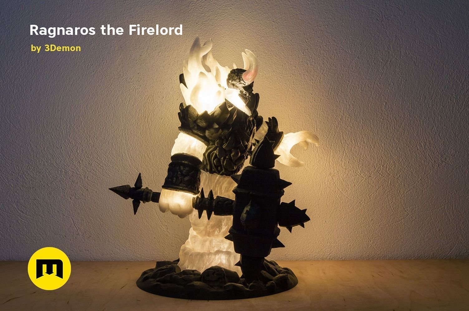 Firelord Lamp Figure Ragnaros 3D print model_18