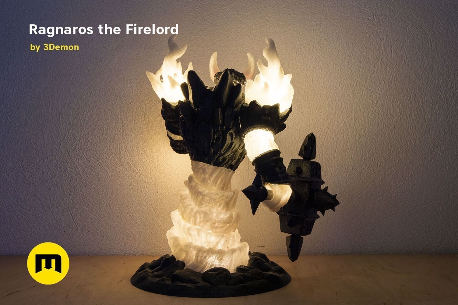 Firelord Lamp Figure Ragnaros 3D print model_16