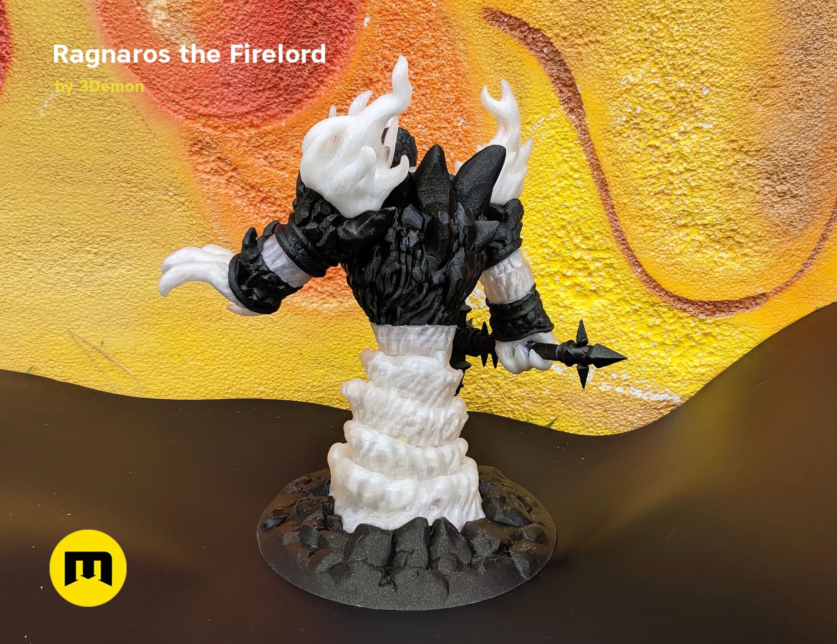 Firelord Lamp Figure Ragnaros 3D print model_5
