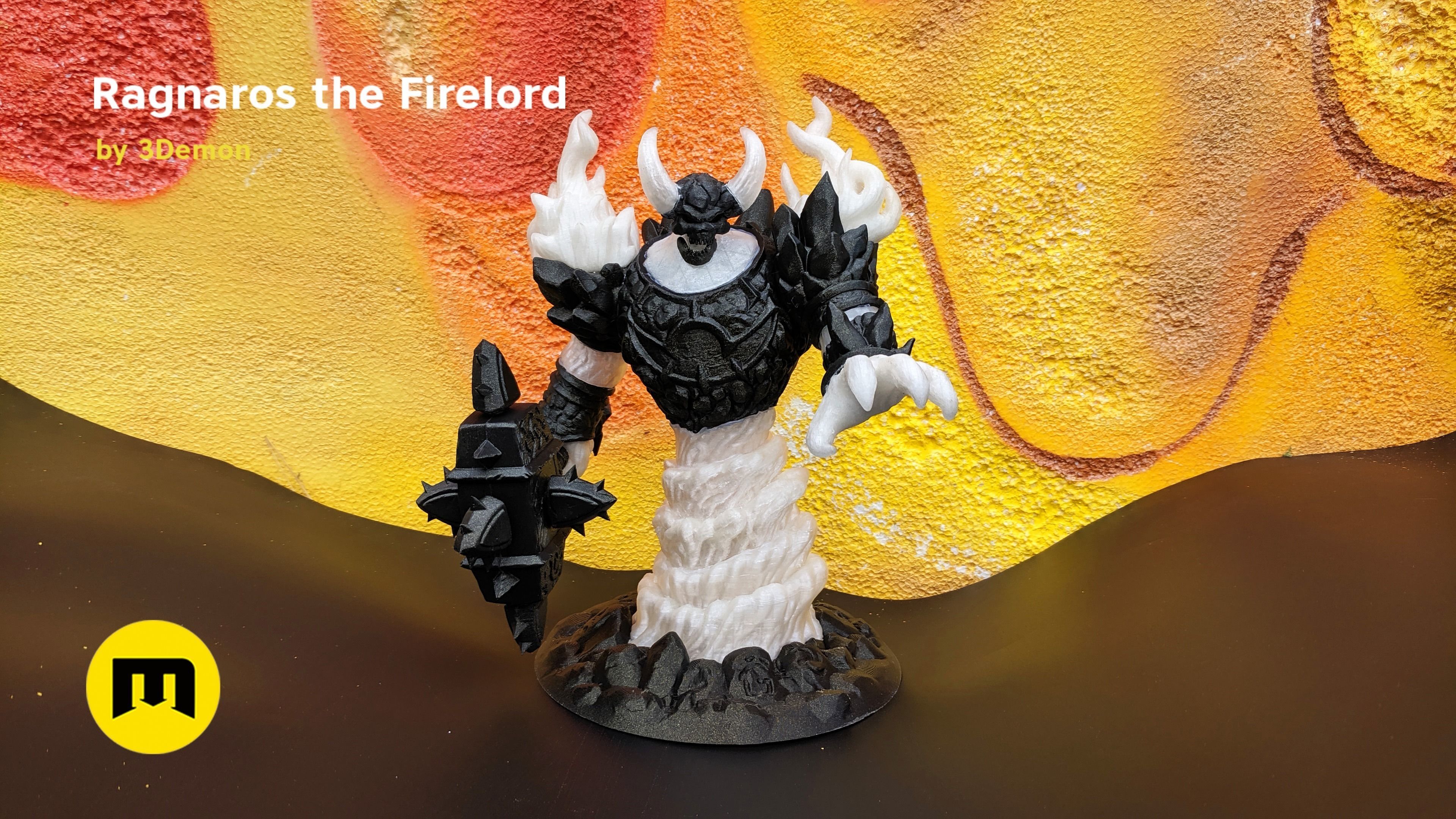 Firelord Lamp Figure Ragnaros 3D print model_2