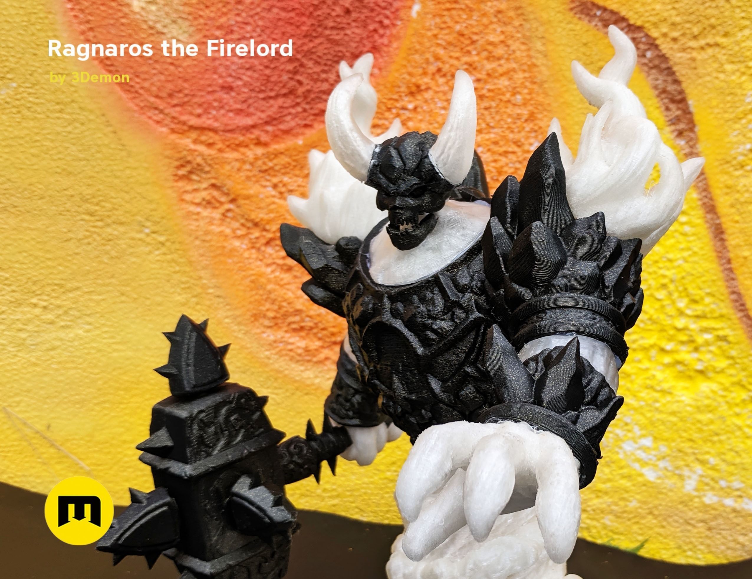 Firelord Lamp Figure Ragnaros 3D print model_7