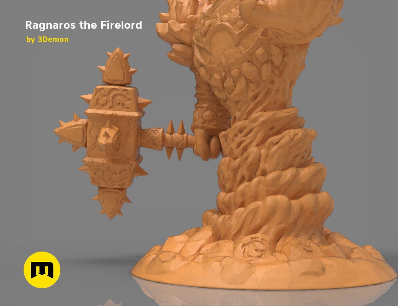 Firelord Lamp Figure Ragnaros 3D print model_34