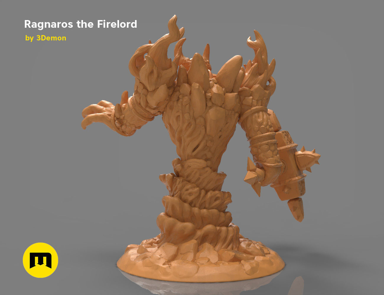 Firelord Lamp Figure Ragnaros 3D print model_37