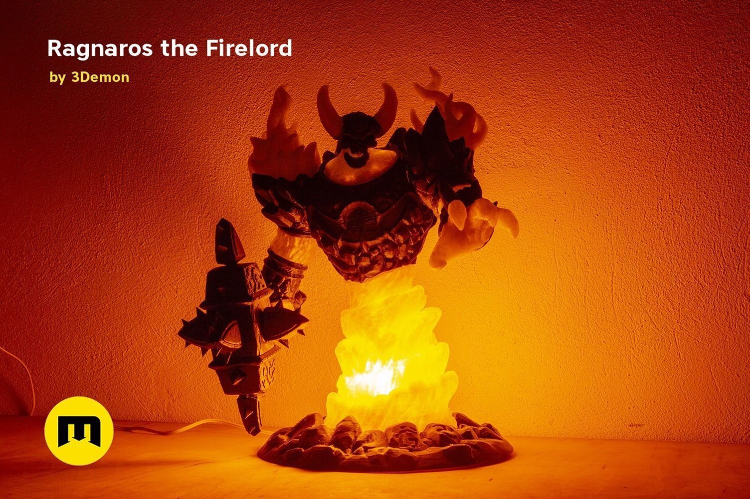 Firelord Lamp Figure Ragnaros 3D print model_25