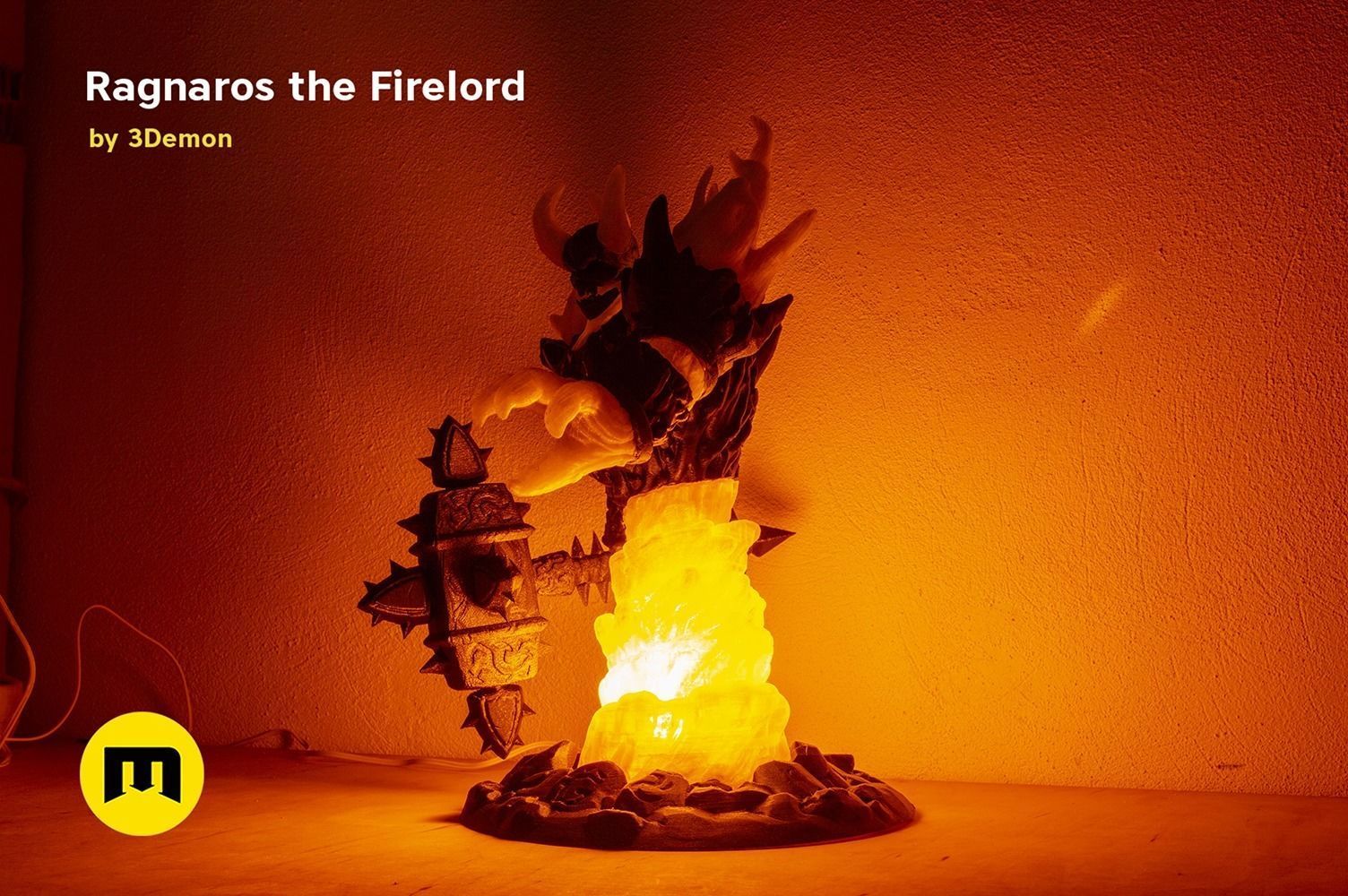 Firelord Lamp Figure Ragnaros 3D print model_26