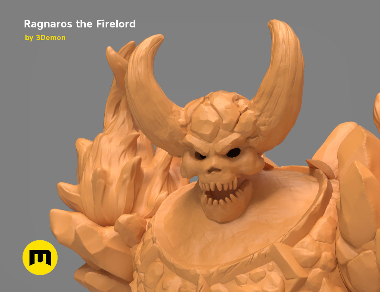 Firelord Lamp Figure Ragnaros 3D print model_35