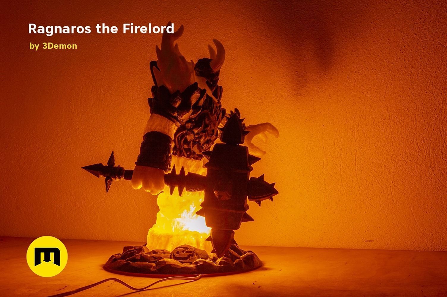 Firelord Lamp Figure Ragnaros 3D print model_23