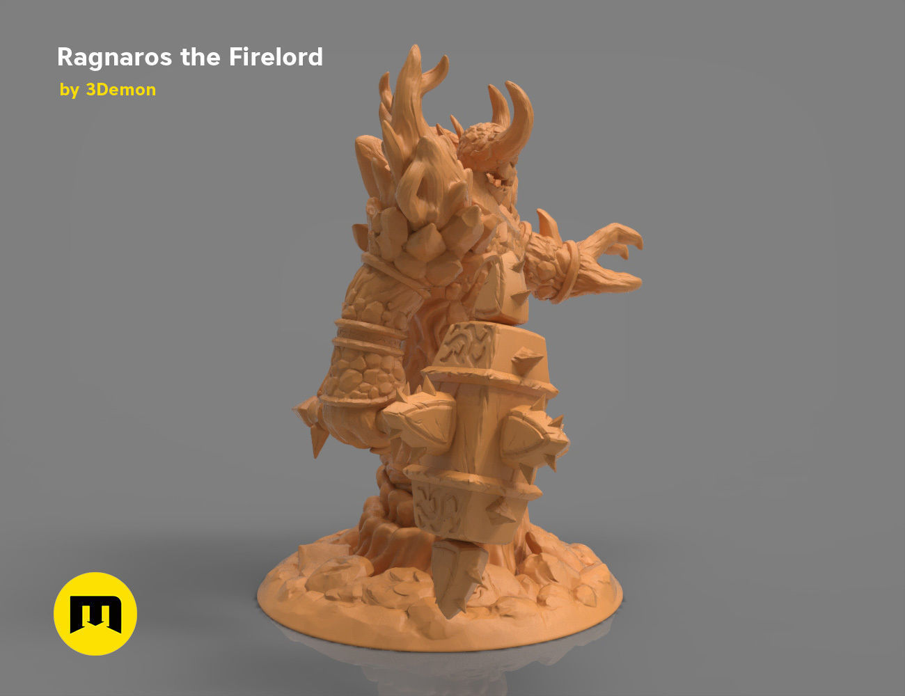 Firelord Lamp Figure Ragnaros 3D print model_33
