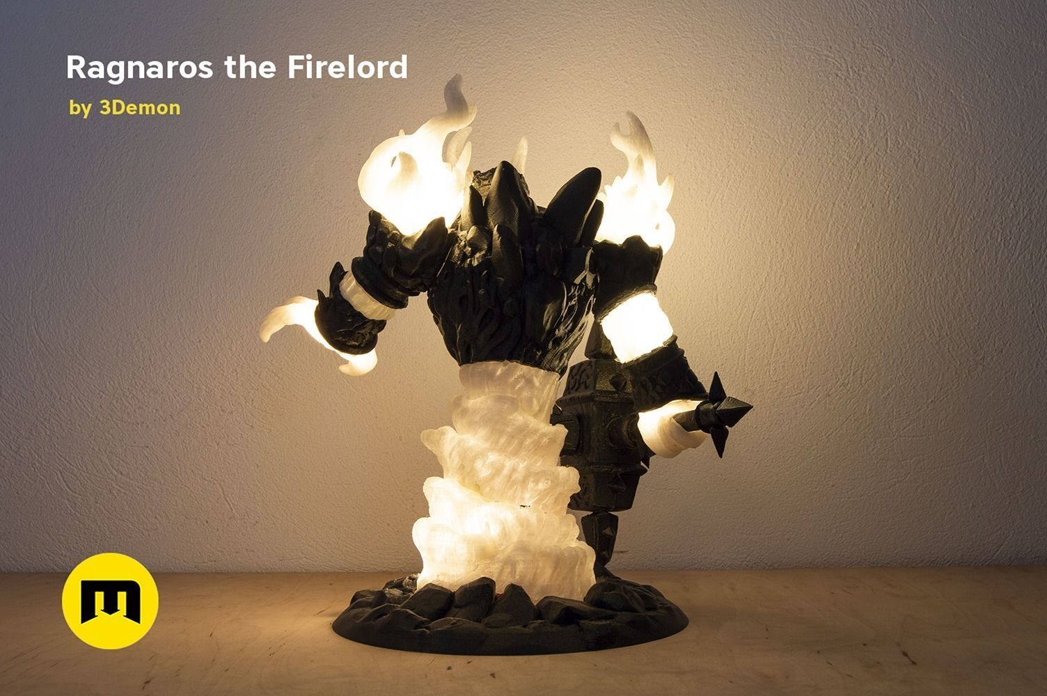 Firelord Lamp Figure Ragnaros 3D print model_15