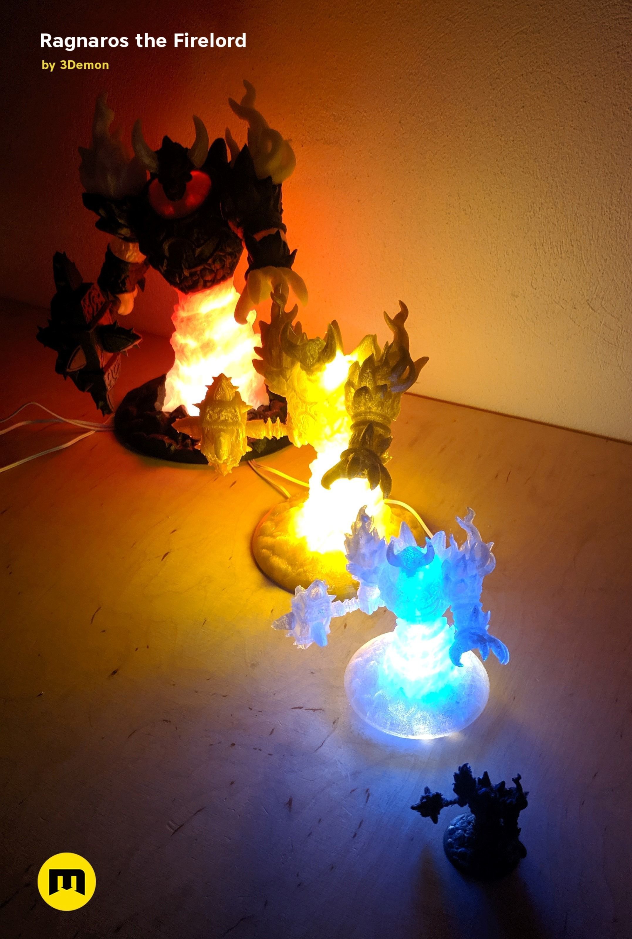 Firelord Lamp Figure Ragnaros 3D print model_43