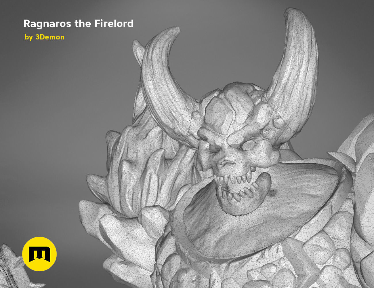 Firelord Lamp Figure Ragnaros 3D print model_40