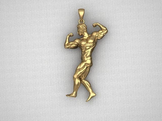 body builder pendant 3D print model