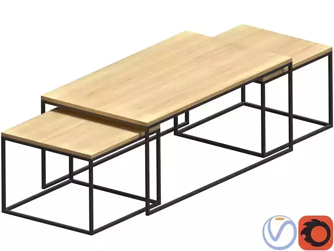 Nesting table Free 3D model