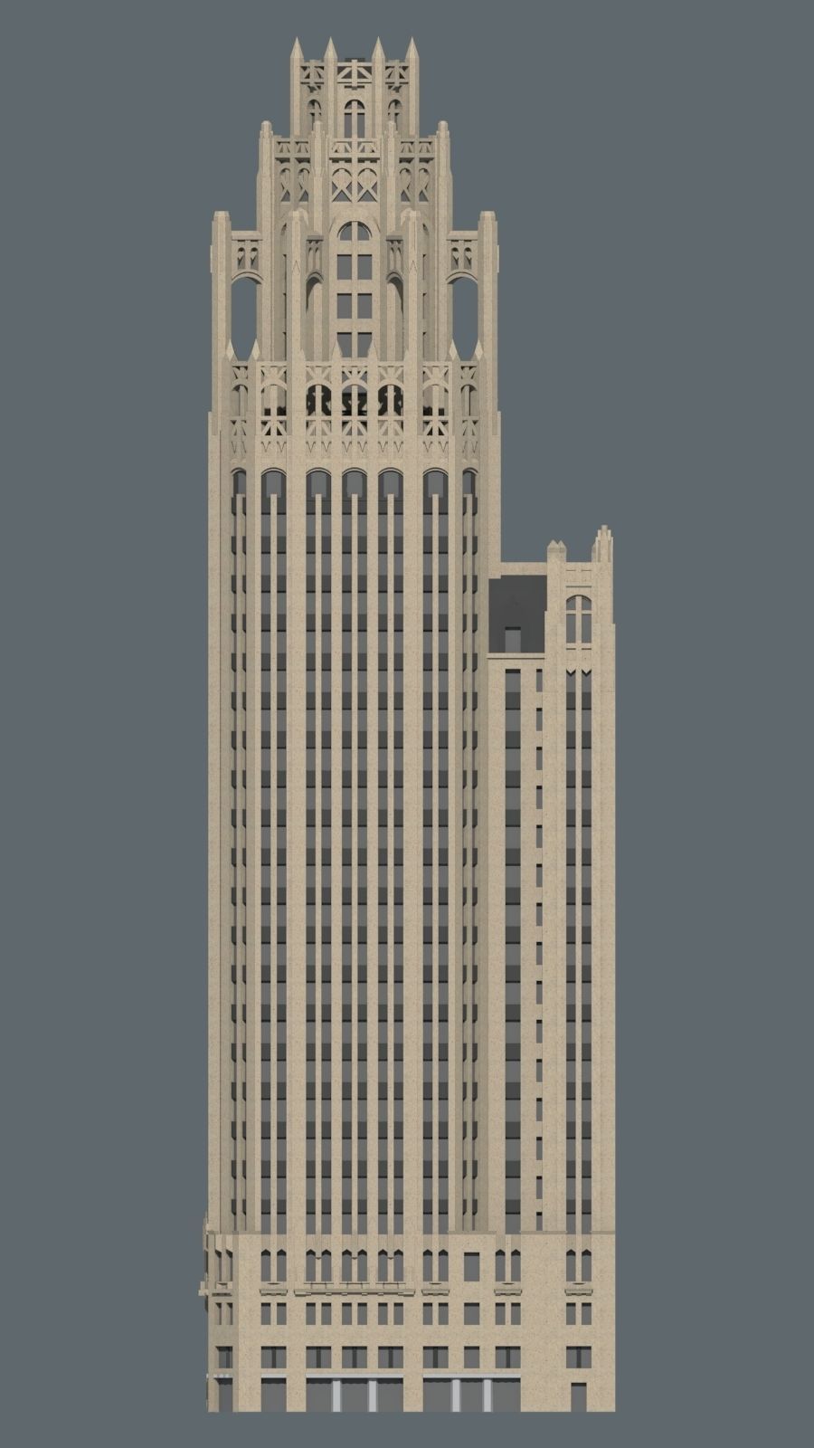 Tribune Tower 3D print model_4