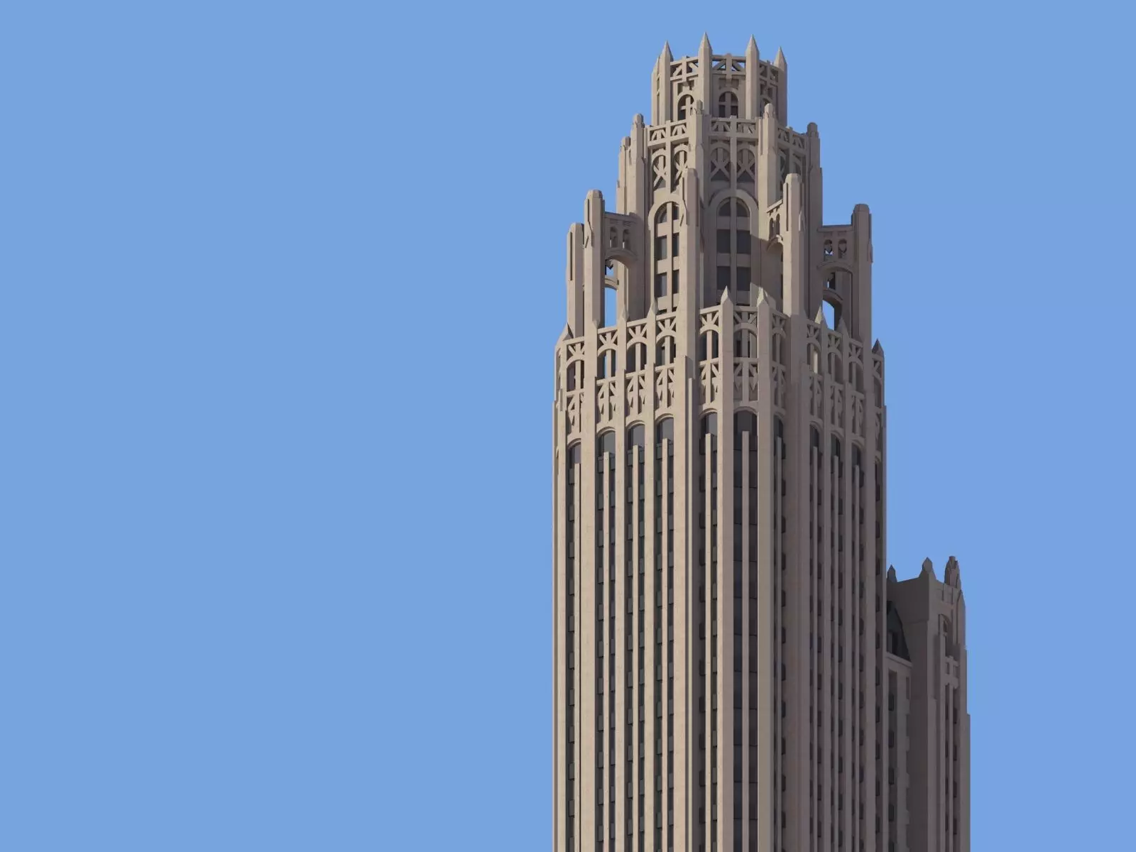 Tribune Tower 3D print model_0