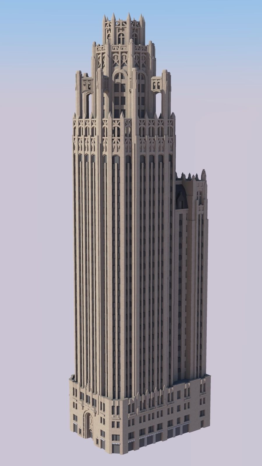 Tribune Tower 3D print model_2