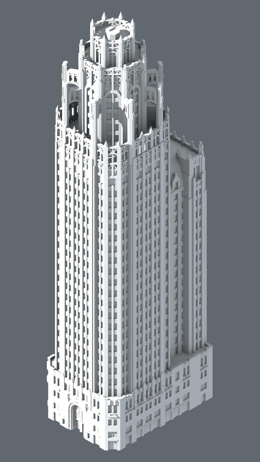 Tribune Tower 3D print model_5
