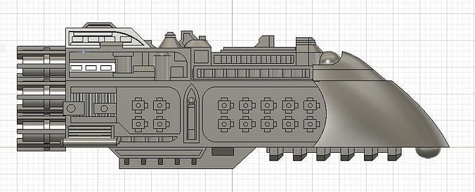 Conquest-class Star Galleon Battle Fleet Gothic 3D print model 3D print model