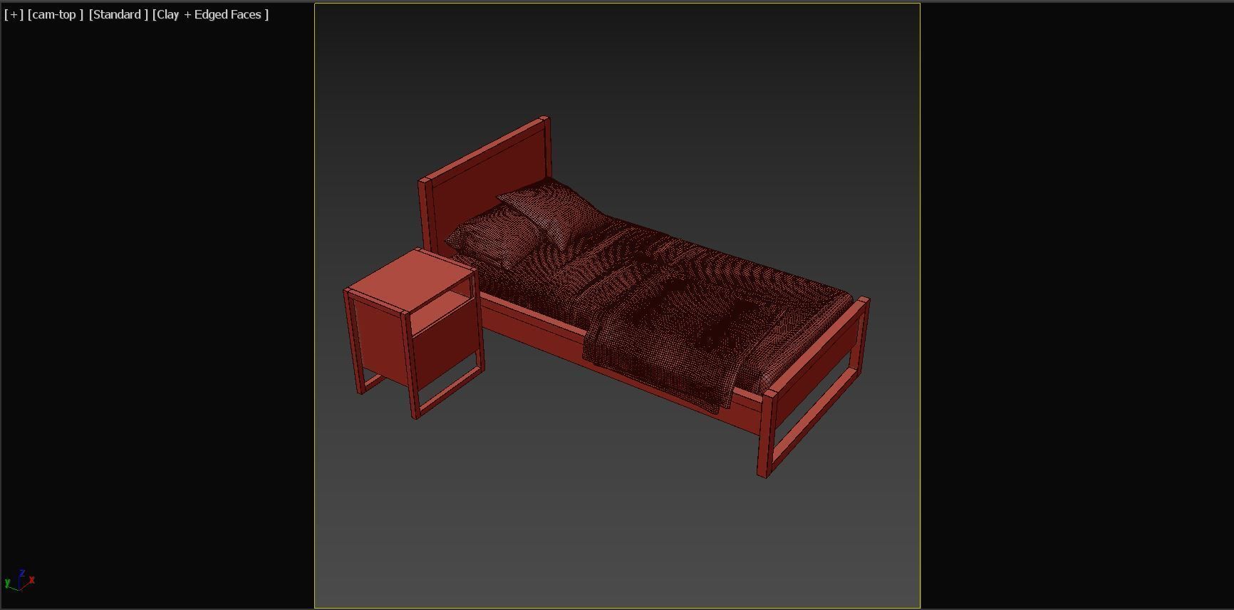 Single Bed Free 3D model_5
