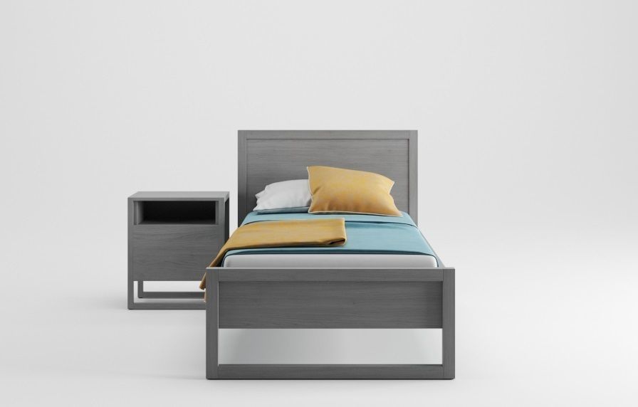 Single Bed Free 3D model_1