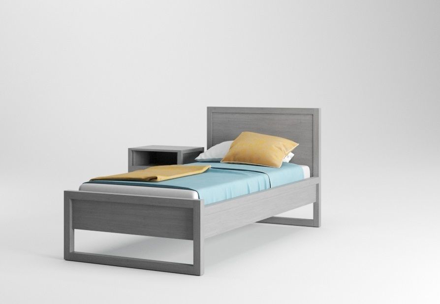 Single Bed Free 3D model_2