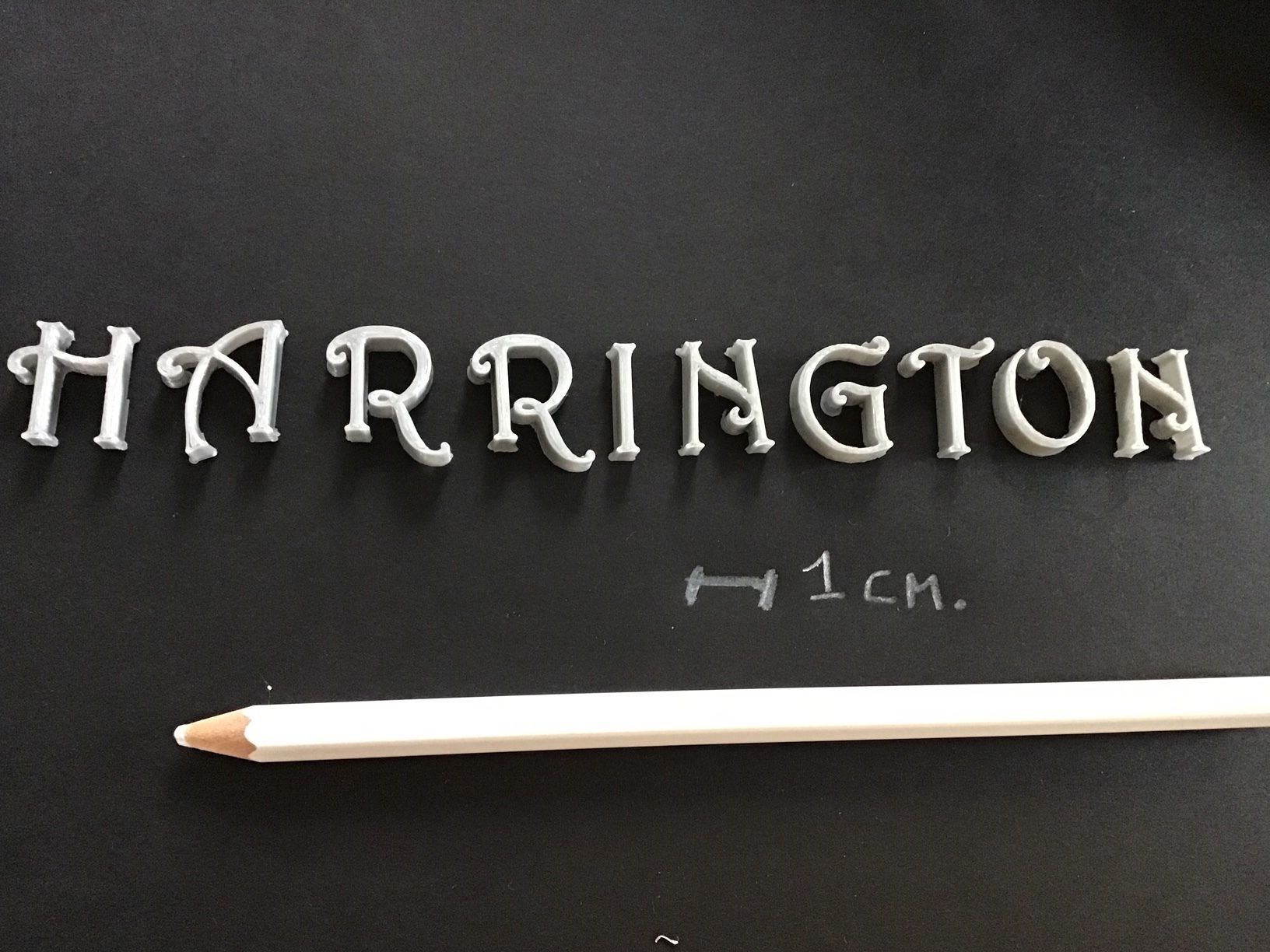HARRINGTON FONT UPPERCASE AND LOWERCASE 3D LETTERS STL FILE 3D print model_2