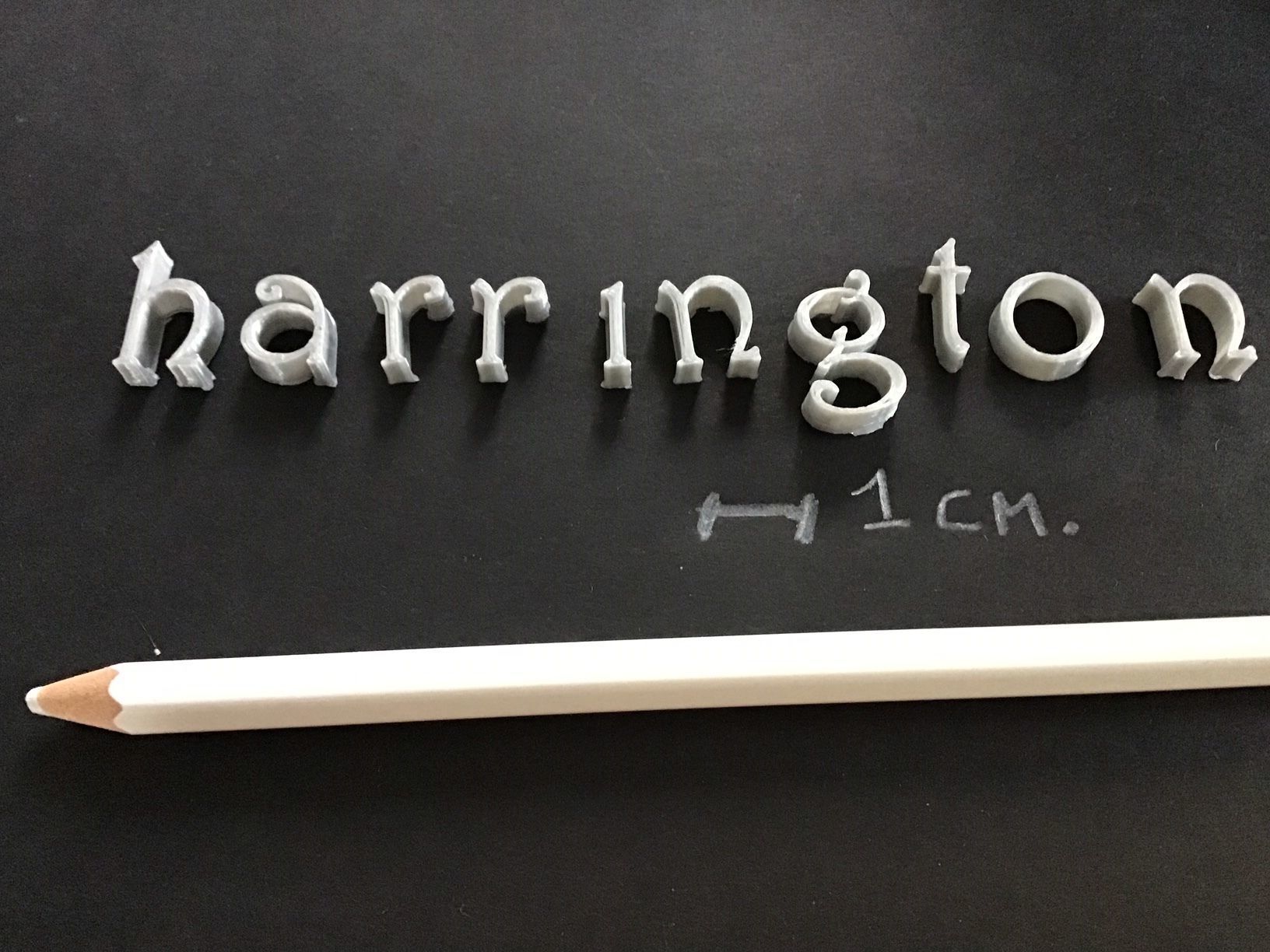HARRINGTON FONT UPPERCASE AND LOWERCASE 3D LETTERS STL FILE 3D print model_3