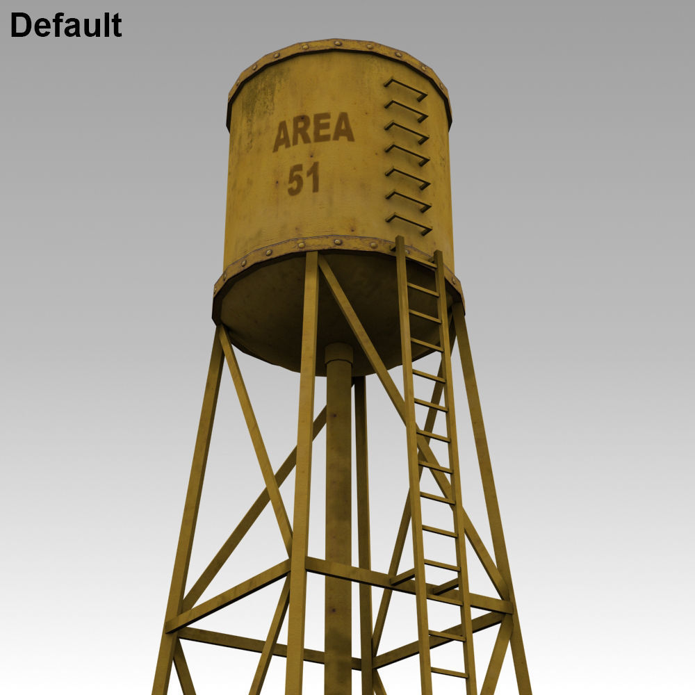Water tower 01 Low-poly 3D model_6
