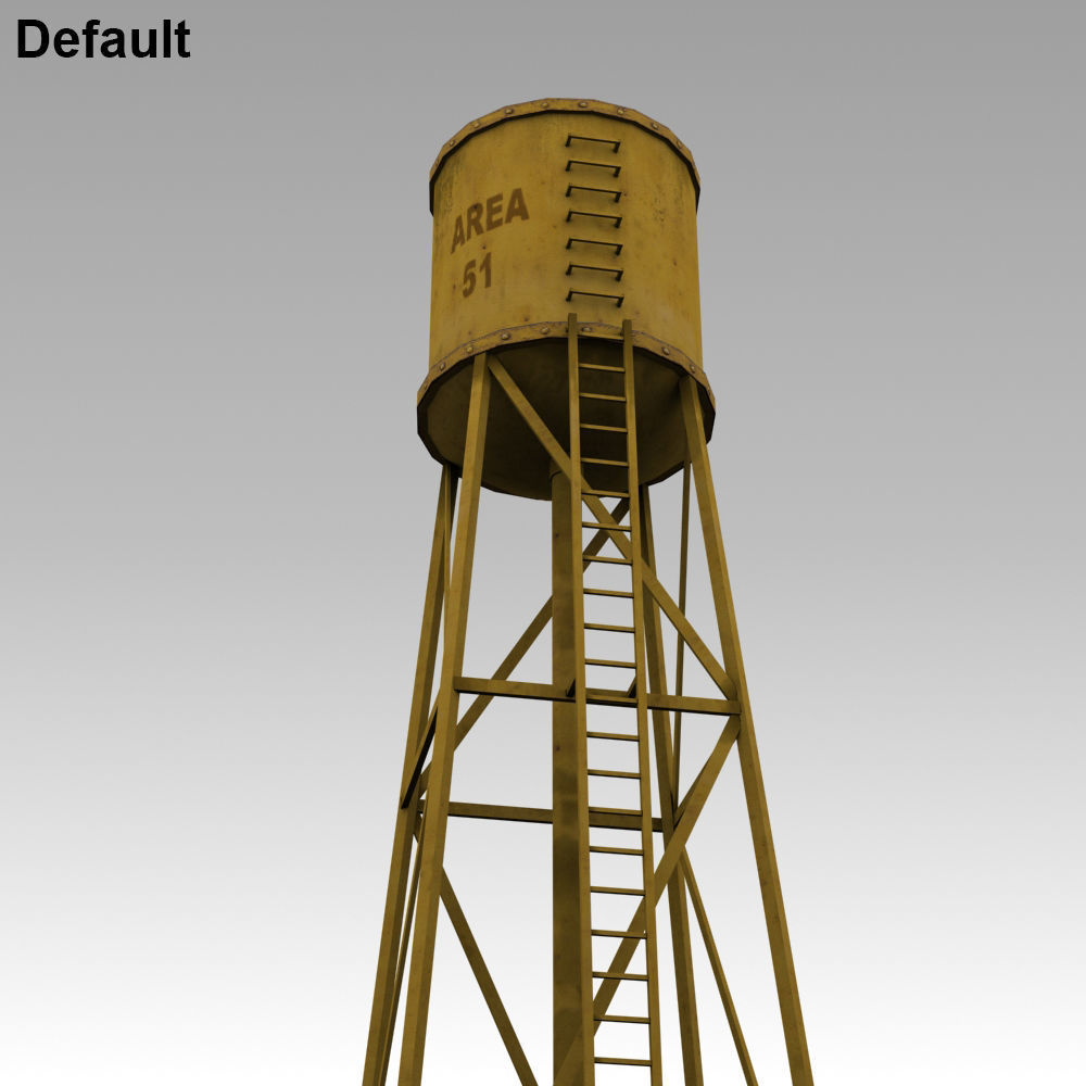 Water tower 01 Low-poly 3D model_7