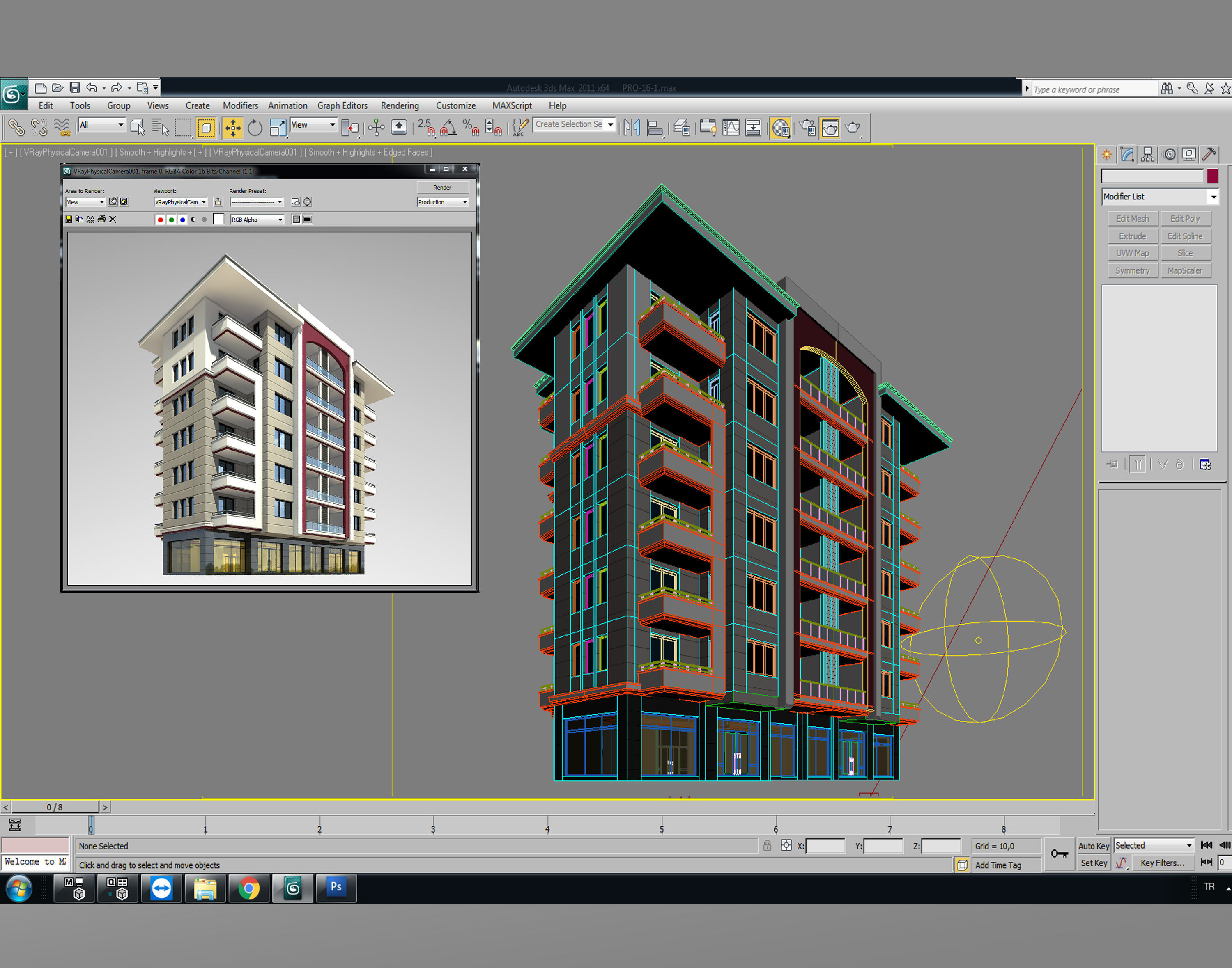 New Apartment Architectural 3d Model with Render Scene Low-poly 3D model_5