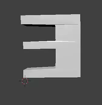 e in 3d letter
