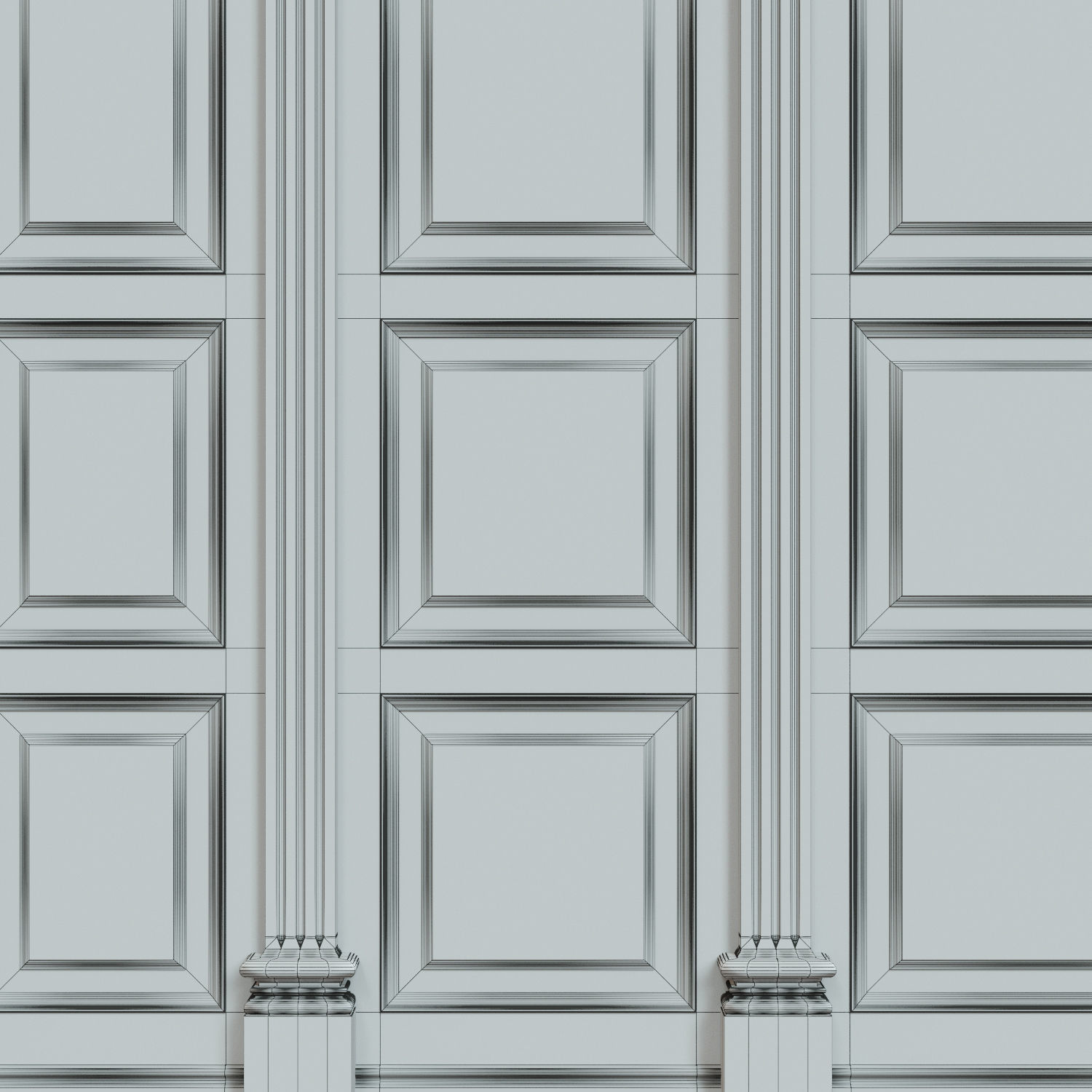 Wood panels 06 Low-poly 3D model_8