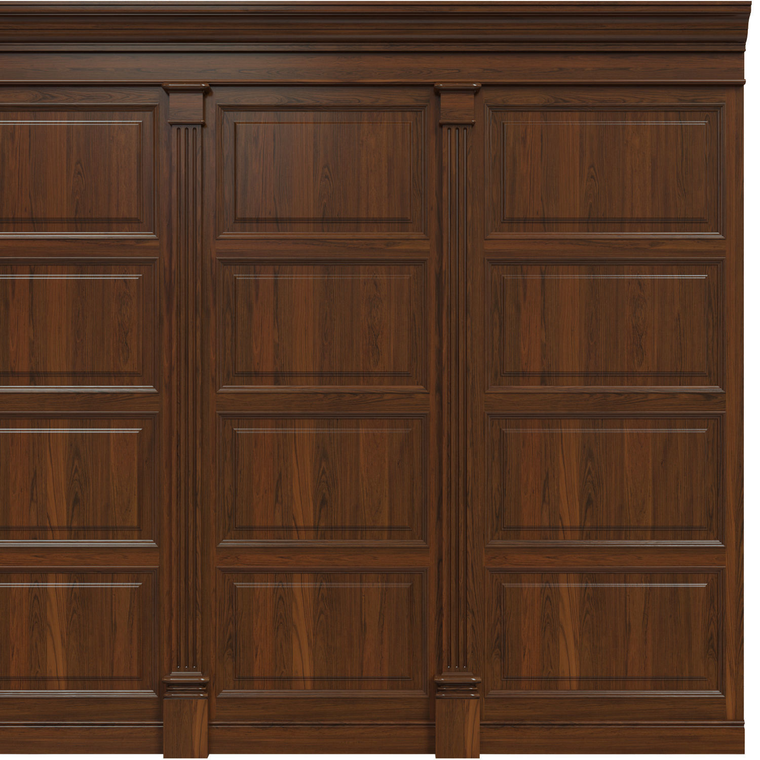 Wood panels 06 Low-poly 3D model_2