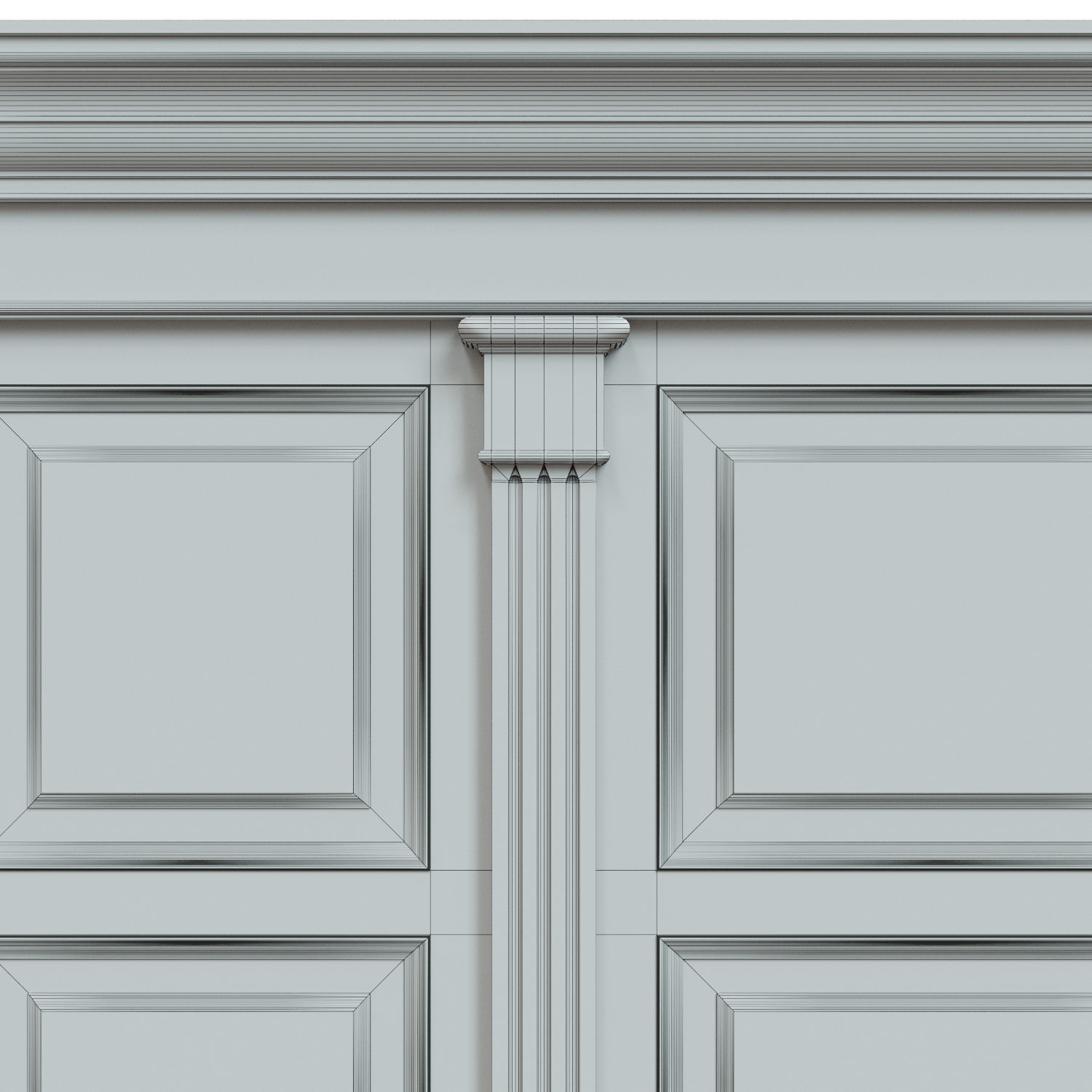 Wood panels 06 Low-poly 3D model_6