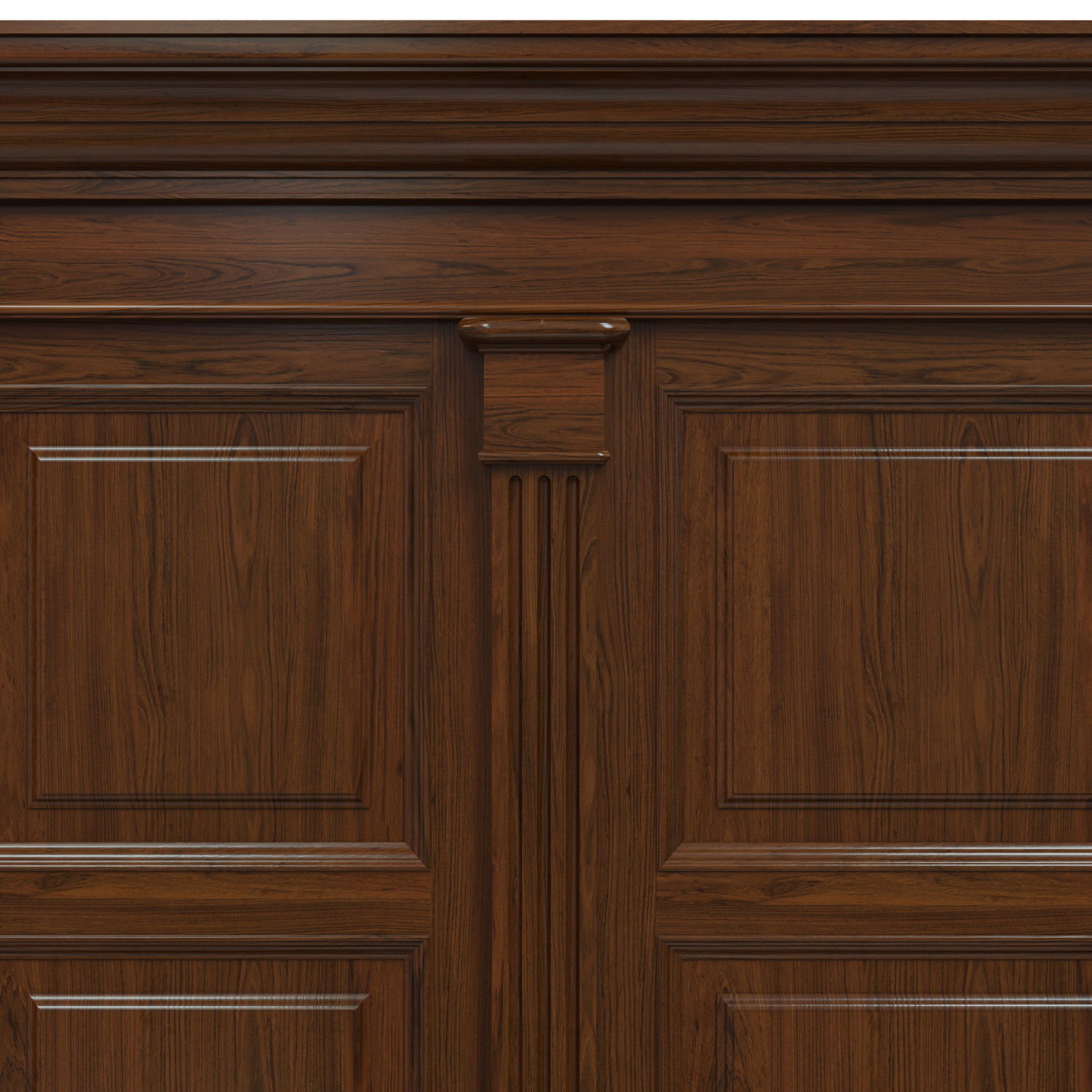Wood panels 06 Low-poly 3D model_5