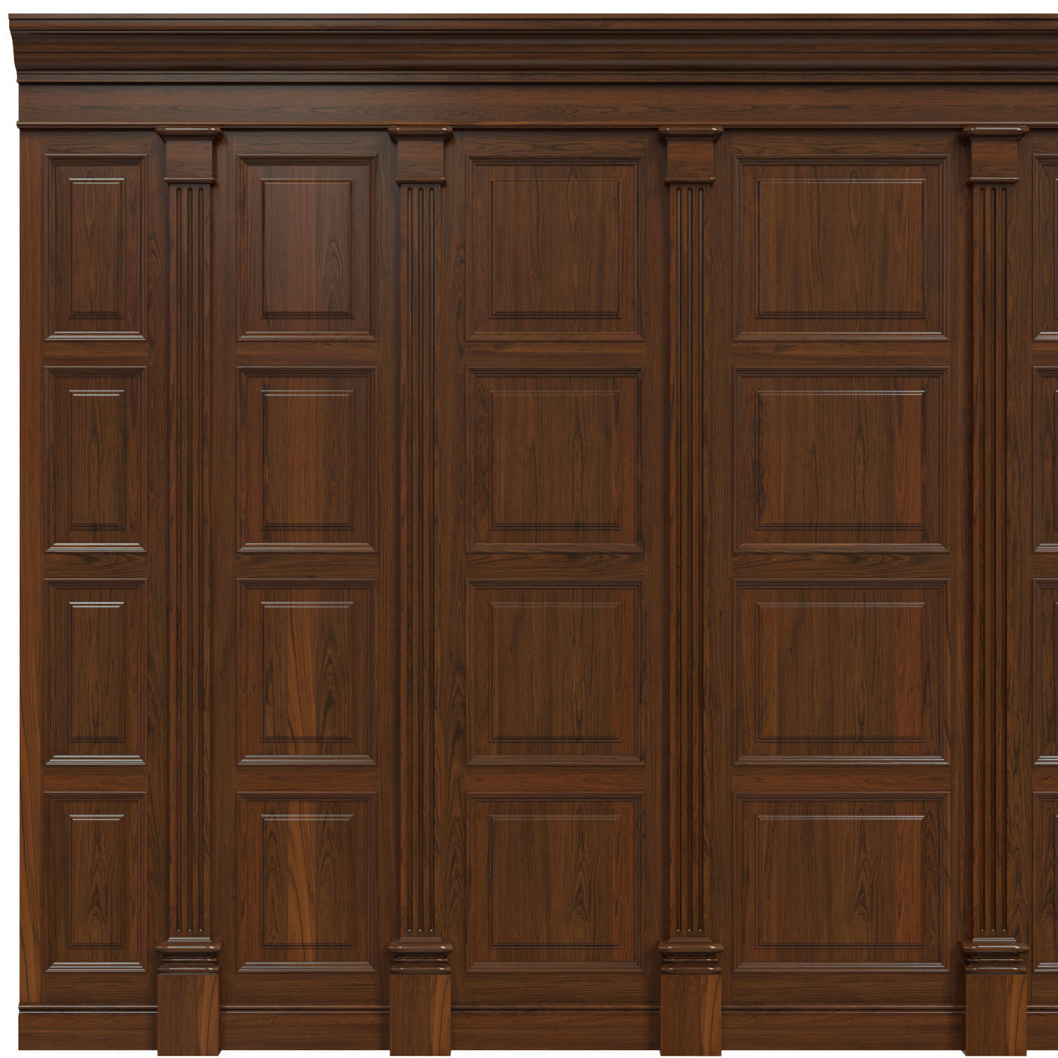 Wood panels 06 Low-poly 3D model_3