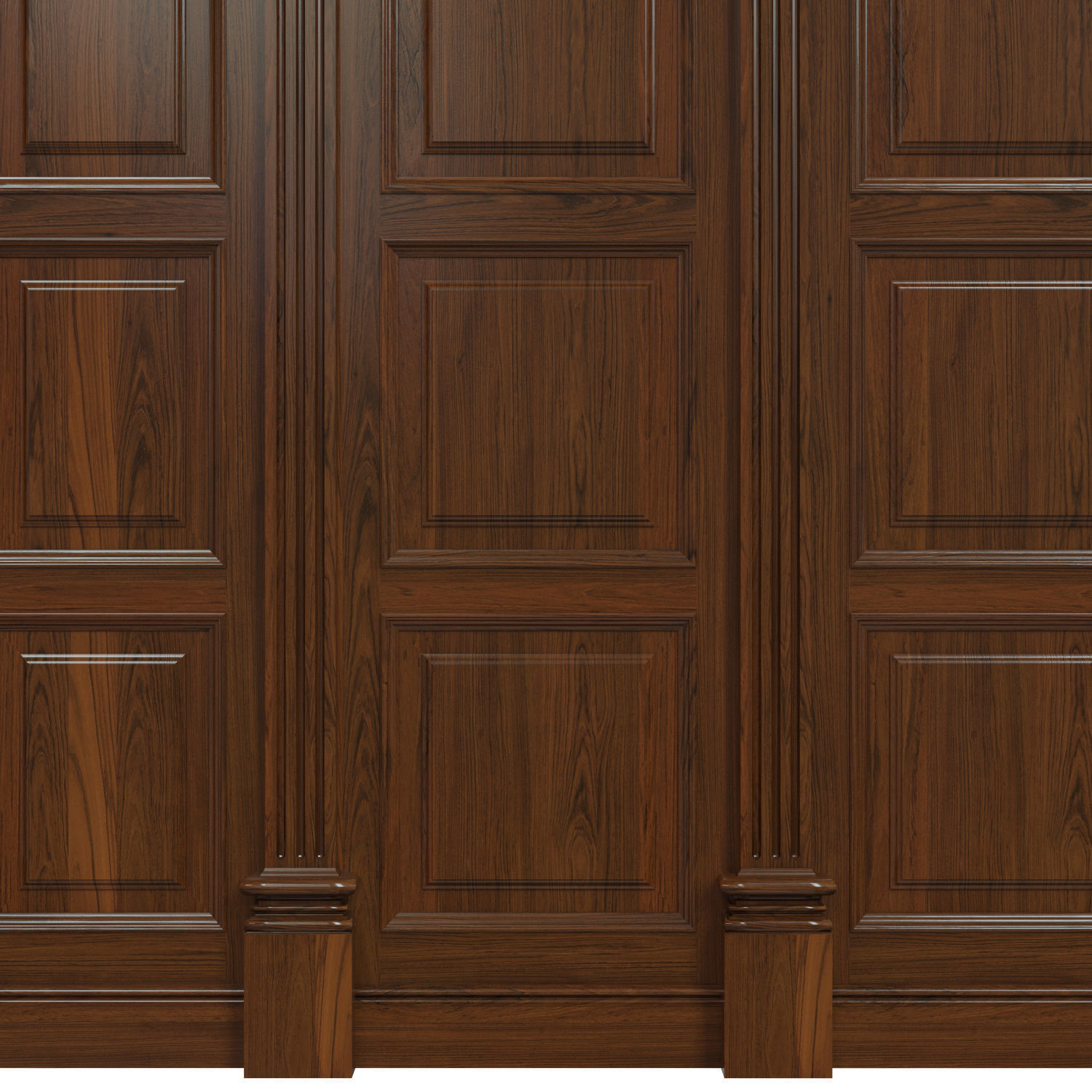 Wood panels 06 Low-poly 3D model_4